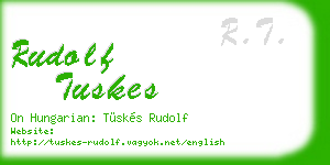 rudolf tuskes business card